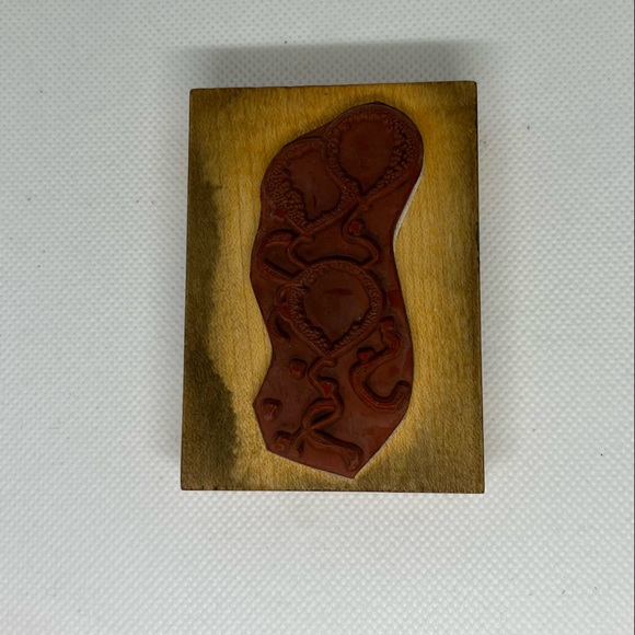 VTG 90s Comotion Party Balloons Wood Mounted Rubber Stamp - Picture 2 of 3
